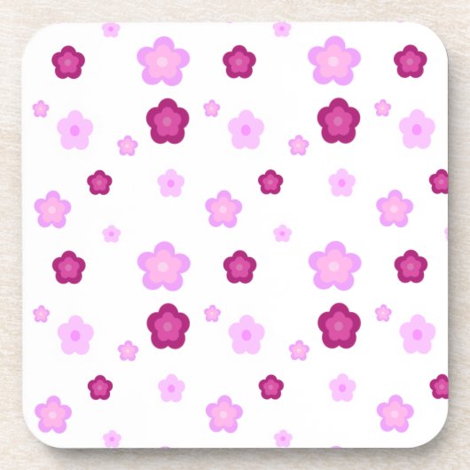 Schattige roze gradiënt daisy flower pattern bier onderzetter (Voorkant)