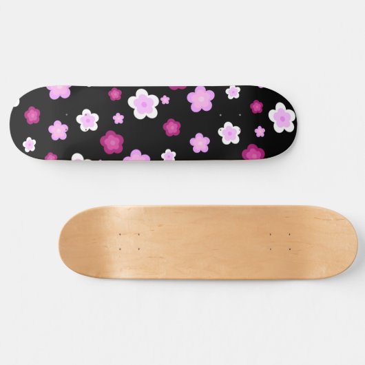 Schattige roze gradiënt daisy flower pattern persoonlijk skateboard (Horizontaal)