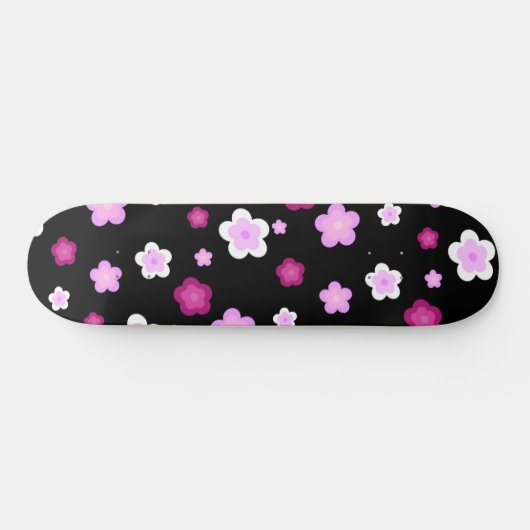 Schattige roze gradiënt daisy flower pattern persoonlijk skateboard (Horizontaal)