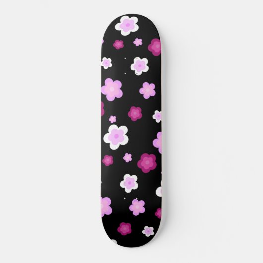 Schattige roze gradiënt daisy flower pattern persoonlijk skateboard (Voorkant)