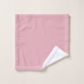 Schattige roze grijs monogram scriptnaam elegant bad handdoek (Wasdoekje)