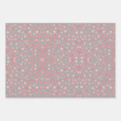 Schattige Roze/Grijze Valentijn ‘Love’ & Hart Patt Inpakpapier Vel (Voorkant 3)