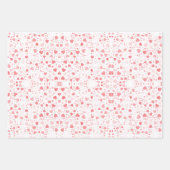 Schattige Roze/Grijze Valentijn ‘Love’ & Hart Patt Inpakpapier Vel (Voorkant 2)