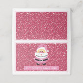 Schattige roze grillige kerstman kerst escort plaatskaartje (Buitenkant ongevouwen)