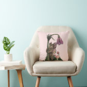 Schattige Roze Grizzlybeerfee in Betoverd Bos Kussen (Stoel)