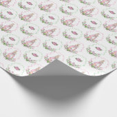 Schattige Roze Groen Beatrix Potter Dier Thema Cadeaupapier (Hoek)