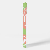 Schattige Roze & Groen Gepersonaliseerde Bloemen Case-Mate iPhone Case (Achterkant / Rechts)