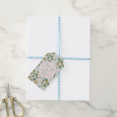 Schattige Roze Groene Klavers & Geluks Munten Dank Cadeaulabel (Met Touw)