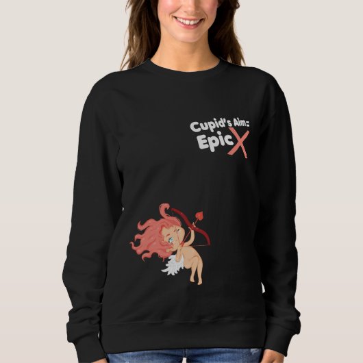 Schattige Roze Haar Cupido Trui (Voorkant)