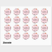 Schattige Roze Halloween Baby shower Ronde Sticker (Vel)