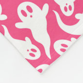 Schattige Roze Halloween Ghost Pattern Fleece Deken (Hoek)