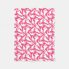 Schattige Roze Halloween Ghost Pattern Fleece Deken