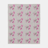 schattige roze Halloween kers illustratie Fleece Deken (Voorkant)