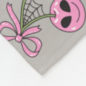schattige roze Halloween kers illustratie Fleece Deken (Hoek)