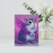 Schattige Roze Hamster Draak Briefkaart (Staand voorkant)