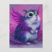 Schattige Roze Hamster Draak Briefkaart (Voorkant)