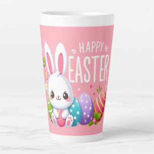 Schattige, roze Happy Easter bunny Mok