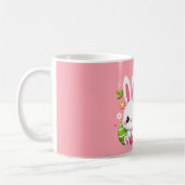 Schattige, roze Happy Easter bunny Mok (Links)