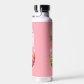 Schattige, roze Happy Easter bunny Waterfles (Rechts)