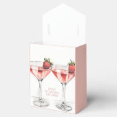 Schattige Roze Happy Galentine's Day Aardbeien BFF Bedankdoosjes (Geopend)