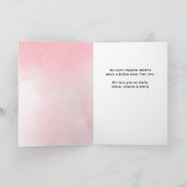 Schattige roze Happy Mother's Day 3 Foto Kaart (Binnen)