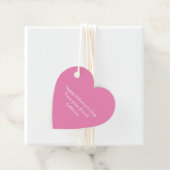 Schattige roze hart Custom Classroom Valentijnsdag Bedankjes Labels (In situ)