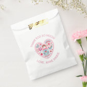 Schattige Roze Hart Dank U Favoriete Tassen Bedankzakje (Gezegeld)