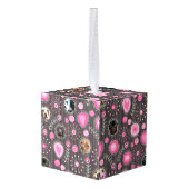 Schattige Roze Hart en Bloem Hond Mama Fotocollage Decoratie (Achter hoekig)