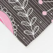 Schattige Roze Hart en Bloem Hond Mama Fotocollage Fleece Deken (Hoek)