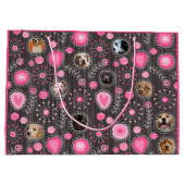 Schattige Roze Hart en Bloem Hond Mama Fotocollage Groot Cadeauzakje (Achterkant)