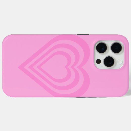 Schattige roze hart telefoonhoesje Case-Mate iPhone case (Achterkant (horizontaal))