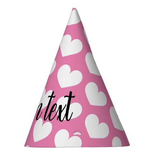 Schattige roze hart Verjaardagsfeestje papier kege Feesthoedjes (Rechts)