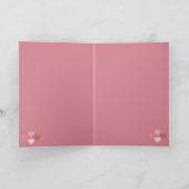 Schattige roze harten envelop Valentijnsdag Kaart (Binnen)