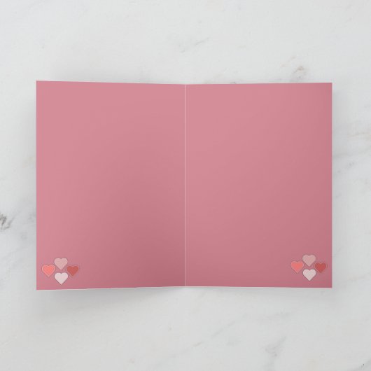 Schattige roze harten envelop Valentijnsdag Kaart (Binnen)