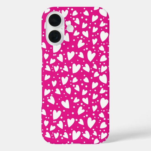 Schattige roze hartjes naadloos patroon Case-Mate iPhone case (Achterkant)