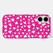 Schattige roze hartjes naadloos patroon Case-Mate iPhone case (Achterkant (horizontaal))