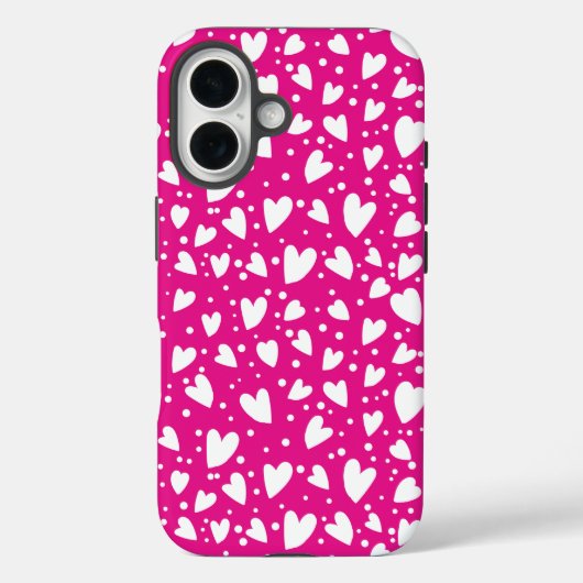 Schattige roze hartjes naadloos patroon Case-Mate iPhone case (Achterkant)