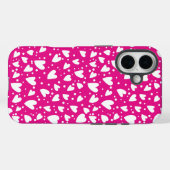 Schattige roze hartjes naadloos patroon Case-Mate iPhone case (Achterkant (horizontaal))