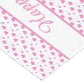 Schattige roze hartjes romantisch patroon korte tafelloper (Hoek)