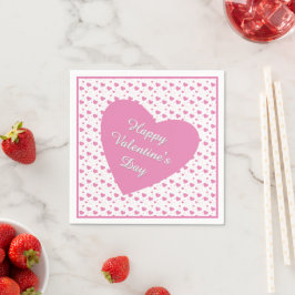 Schattige roze hartjes romantisch patroon servet
