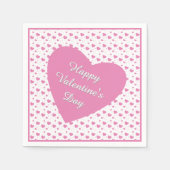 Schattige roze hartjes romantisch patroon servet (Voorkant)