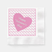 Schattige roze hartjes romantisch patroon servet (Voorkant)