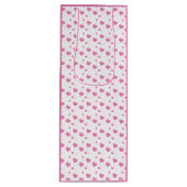 Schattige roze hartjes romantisch patroon wijn cadeautas (Voorkant)