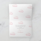 Schattige roze heteluchtballon Baby shower Bedankkaart (Binnen)