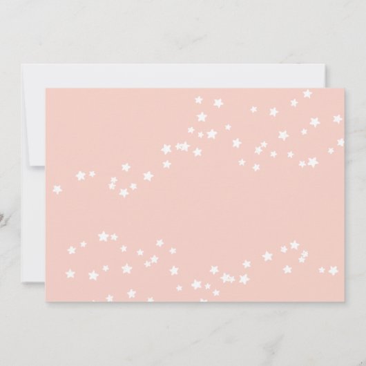 Schattige roze heteluchtballon Baby shower Kaart (Achterkant)