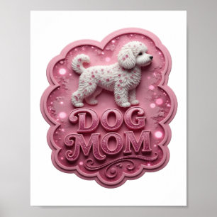 Schattige Roze HOND MOEDER Poster