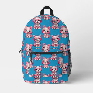 Schattige Roze Honden - Blauw Bedrukte Rugzak