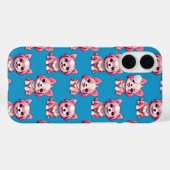 Schattige Roze Honden - Blauw Case-Mate iPhone Case (Achterkant (horizontaal))