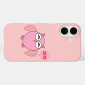 Schattige Roze I Love You Uil Case-Mate iPhone Case (Achterkant (horizontaal))