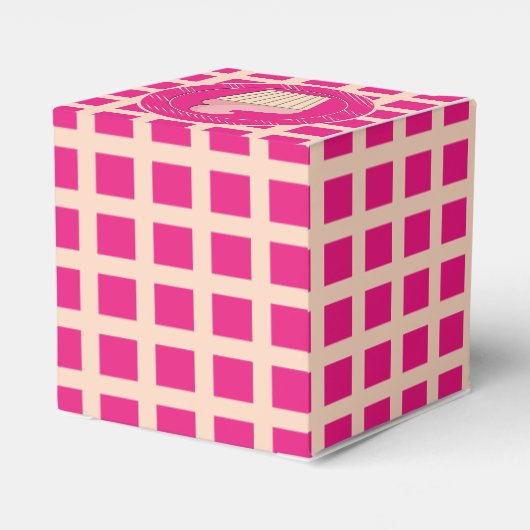 Schattige roze Ik hou van cupcakes Bedankdoosjes (Achterkant)